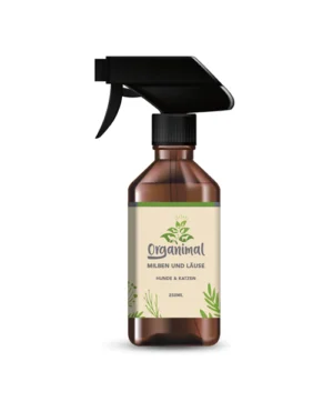 Braune Sprühflasche mit Milbenspray & Läusespray Für eine Katzen